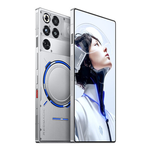 Nubia Red Magic 11Pro+ ready-made, new product, fifth-generation Snapdragon 8 Extreme Edition, liquid cooling, gaming phone, Deuterium Front Transparent Silver Wings, 16GB+512GB, official standard configuration