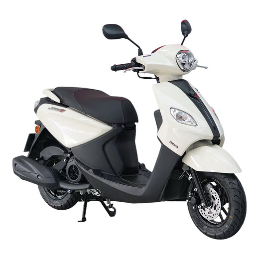 Yamaha Qiaoge iPlus125 pedal fuel motorcycle, fuel-saving commuter transportation, cost-effective, ivory white upgraded model