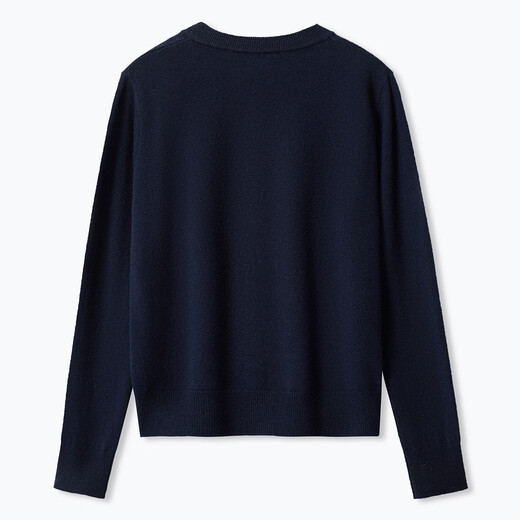 Jinju 100% pure wool cardigan women's autumn and winter new versatile sweater jacket simple high-end niche knitted bottoming shirt