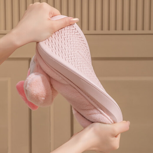 Hello Kitty Girls Cotton Slippers Winter Plush Warm Children's Indoor Non-Slip Slippers Parent-Child Home Shoes 25020FH 36