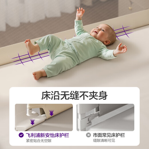 Avent bed guardrail baby seamless fence bed guard baby anti-fall splicing anti-pinch anti-fall bed fence 1.8m