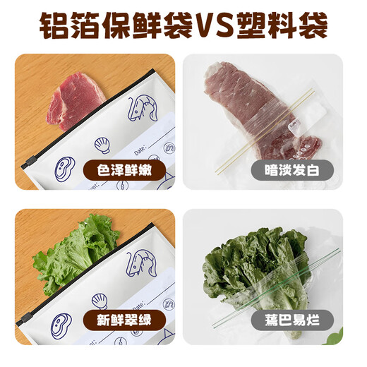 MAXCOOK fresh-keeping bag aluminum foil sealed bag ziplock bag refrigerator food frozen meat special fresh-keeping bag 30 pieces MCPJ7720