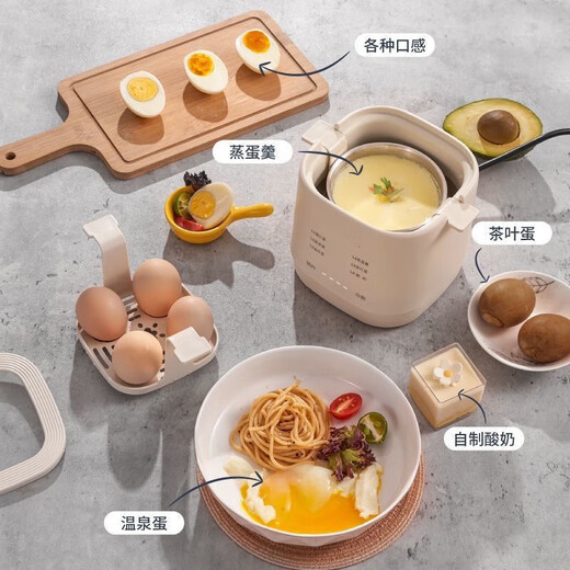 Egg cooker electric steamer egg steamer small stew all-in-one steamed egg artifact multi-functional pot automatic power off for 2-3 people household timer smart lazy person single layer 24H smart appointment flagship model