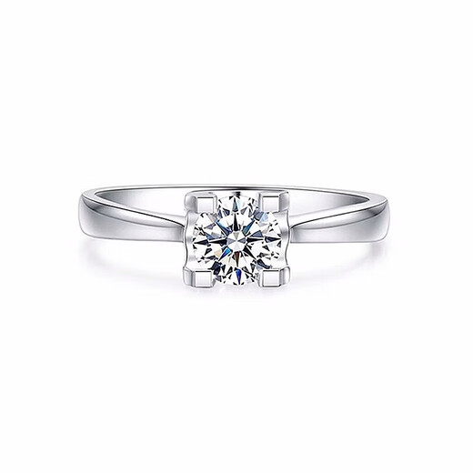 I Do platinum PT950 diamond ring classic bull head 1 carat cultivated diamond proposal engagement diamond ring gift for girlfriend classic bull head 50 points diamond opening adjustable