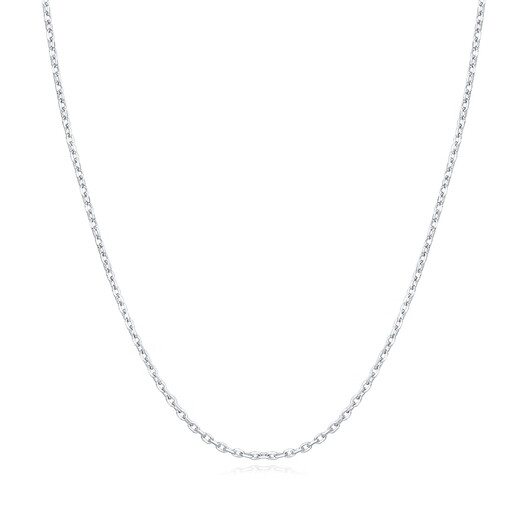 Mengjinyuan platinum necklace O-shaped chain clavicle chain plain chain PT950 platinum versatile gift for girlfriend's birthday, weight about 2.00g, chain length about 42cm