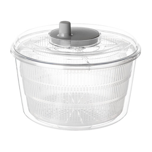 Shuangshan vegetable dehydrator, household fruit salad water spinner, manual fruit and vegetable spinner, split draining and washing basket, 5L, diameter 25.5*height 18.5cm
