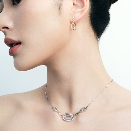 Emperor Jewelry Pre-sale See Me Fly Series Pure Wings Platinum Bracelet Ring Women's Necklace 501512-Necklace Pre-sale 7 working days