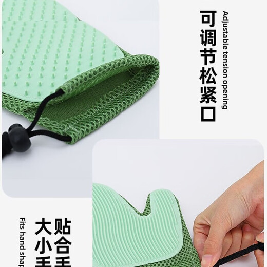 Cat gloves, cat hair cleaner, cat comb to remove floating hair, anti-scratch artifact, pet hair removal and shaving dog combing brush, Midnight Forest Blue Left Hand