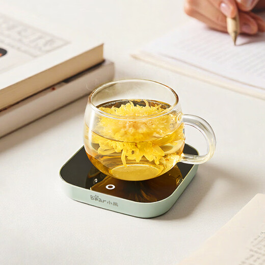 Bear Heating Coaster Hot Milk Artifact Constant Temperature Insulation Office Good Things Electric Heating Milk Warmer Warming Cup Milk Warmer Warming Water Coaster A16B1 Newly upgraded 56W high power gravity sensor C40J6 0.3L