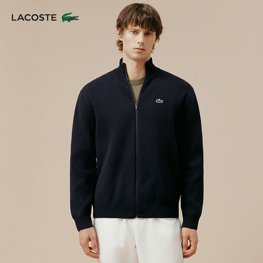 LACOSTE French crocodile men's 25 autumn and winter new golf series sweater sweater | AH4811 166 / Navy Blue XL 6