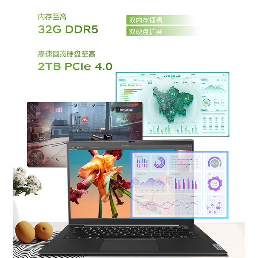 ThinkPad Lenovo ThinkBook 14+ 2025 Core Standarddruck Hochleistungsdünn und leicht tragbarer Studenten-Büro-Gaming-Laptop kleines neues Produkt optional Yangtian/Lenovo Yue Core Ultra5 32G Speicher 2T Solid-State-Upgrade