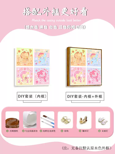 The shopkeeper cute little pony lily personified cartoon digital oil painting DIY children's hand-painted fill coloring cartoon oil painting LL13661 acrylic paint + professional canvas + multiple professional brushes