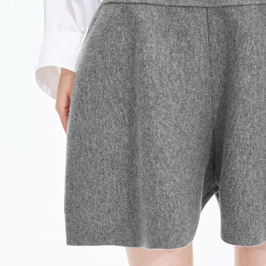 Jnby/Jiangnan Buyi [mismo modelo en el centro comercial de compras] 25 Autumn New Product Shorts Cashmere Wool Lo suelto en forma A 5P9E13390 073/Hollado mixto Ash M