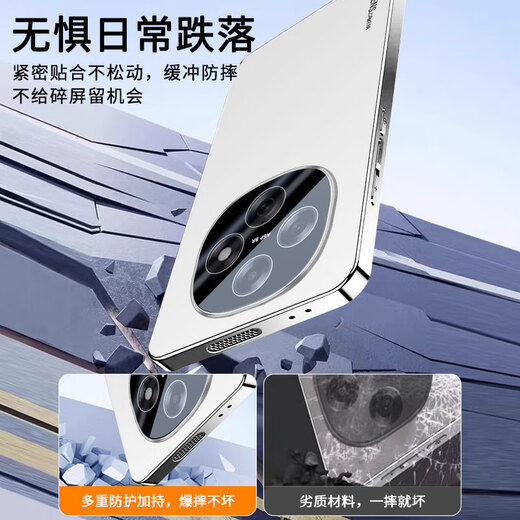 Bieber Lens all-inclusive, suitable for oppoA6Pro mobile phone case, matte new OPPOA6Pro protective cover, durable and anti-fall electroplating, high-end men's and women's rear shell, graphite black, lens all-inclusive, skin-feel matte OPPO A6 Pro