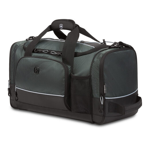 SWISSGEAR APEX Duffel Bag Gym Bag Travel Large Bag Black Gray/Black Dobby 20 Inch