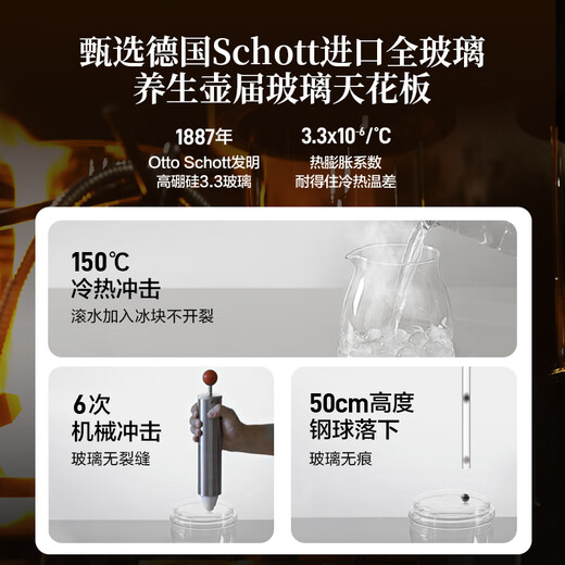 Beiding (Buydeem) health kettle all-glass kettle self-operated multi-functional stew kettle teapot all-in-one office home thermostatic kettle electric kettle 1.2L FK571 small goose yellow + tea basket