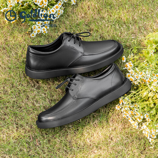 Goldlion men's shoes 25th autumn new cowhide business casual shoes free of charge commuting versatile leather shoes G508530764AAB black