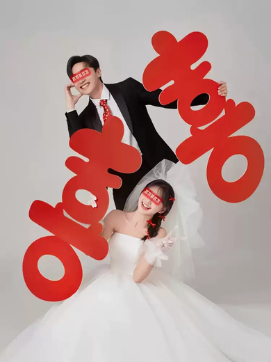 Fantasy KT board with hi characters for engagement, travel, certificate, wedding dress, morning photo props, wedding oversized 囍 characters, wedding room decoration, 1.0 meter cute hi internet celebrity KT board