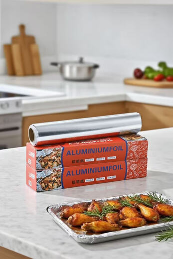 Feiyiya barbecue tin foil thickened baking barbecue special tin foil oil paper oven household commercial aluminum foil tin foil 30 cm wide * 10 microns thick * 60 meters