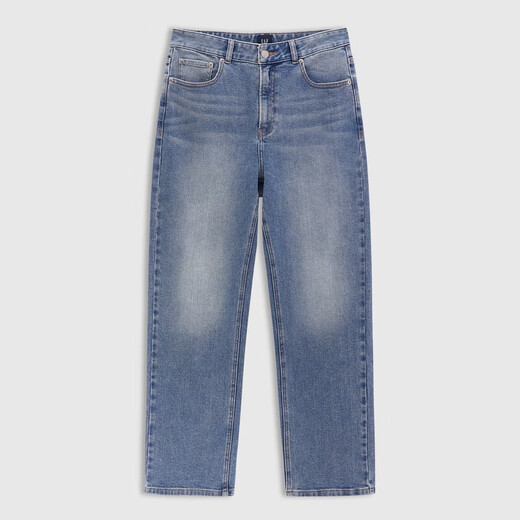 GAP Women's 2025 Herbst New Retro gewaschen Micro-Flash Mid-Wait Straight Jeans Casual Hosen 849915