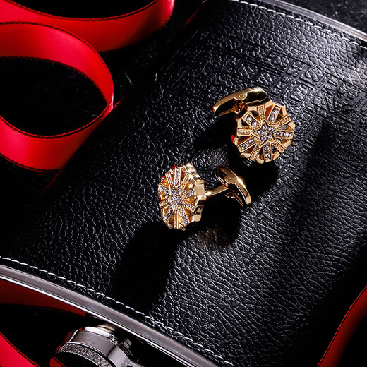 KFLK Men's Cufflinks French Cuff Buttons Shirt Light Luxury Cuff Pins Gold Cuff Buttons Cufflinks Customized Engraving Gold