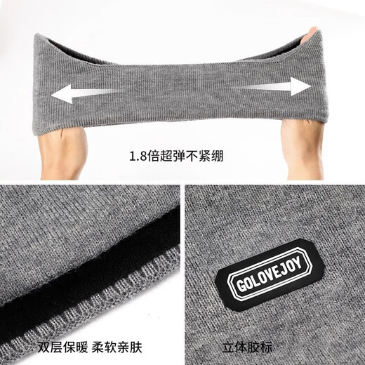 Pickup Cat Winter Ear Protector and Forehead Protector with Men's and Women's Sports Hair Cover for Cycling and Running Windproof and Cold Warm and Breathable Earmuffs for Household Forehead Protector Headband Black Uniform Head Circumference Size 52-64cm for Men and Women)