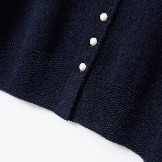 Jinju 100% pure wool cardigan women's autumn and winter new versatile sweater jacket simple high-end niche knitted bottoming shirt