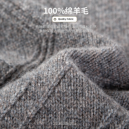 Rich 100% sheep wool heavy thickened winter men's half turtleneck woolen sweater men's warm knitted sweater