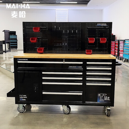 Jiang Zhiai Maiha European and American tool cart cart heavy-duty workshop auto repair mobile maintenance tool cabinet multi-function cart 1574*597*1497 red