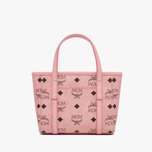 MCM TONI Super Mini Classic Vegetable Basket Shoulder Bag Crossbody Bag Peach Blossom Pink New Year Gift