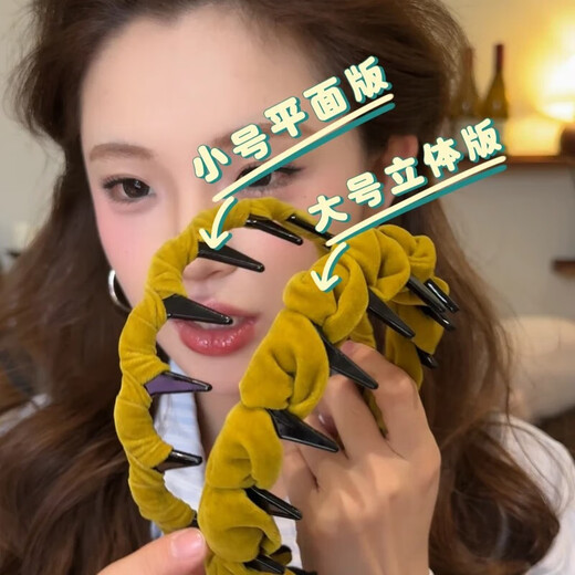 Autumn and winter twist velvet three-dimensional hair hoop for women 2025 new thickened twisted tooth comb high skull headband temperament hairpin 1 red thickened velvet twisted hair hoop 1