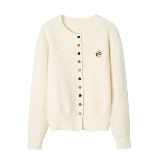 LISM [same style in the mall] high-end jacket 2025 autumn clothes, small fragrance sweater for women, short, small fashion color buckle, red 9230 style color buckle, M 85-100Jin [Jin equals 0.5 kg]