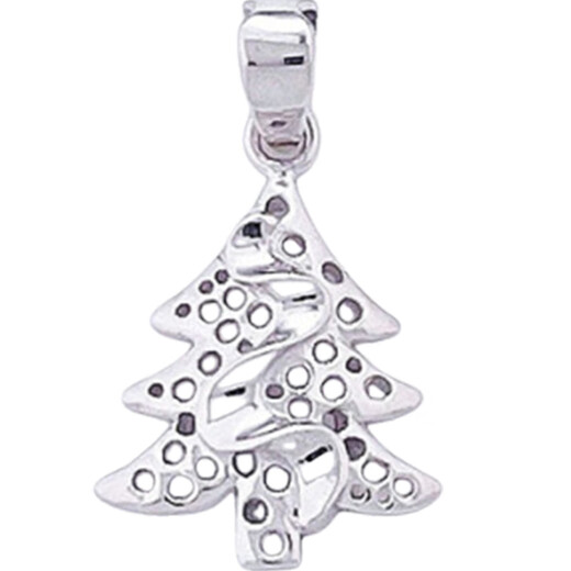 Laofu gold and platinum pendant, wishing tree, Christmas tree pendant, gift for girlfriend, gift for others, about 1.05g