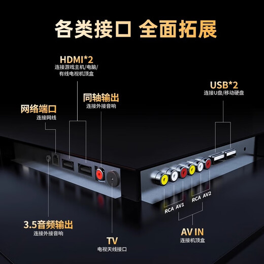 康佳美途【家电补贴30％】新款4K液晶家用电 视机大屏客厅窄边智能语音网络无线投屏超薄酒店监控显示屏 85LED高清护眼语音版【长宽131X78厘米】