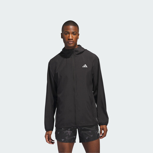 Adidas simple and comfortable running sports hooded jacket jacket for men and women autumn new Adidas official black L
