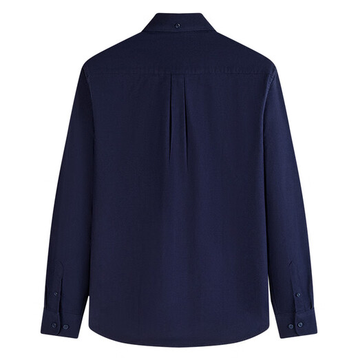 Navigare Italian small sailing warm long-sleeved shirt men's spring and autumn high-end light brushed cotton casual commuting shirt navy blue L