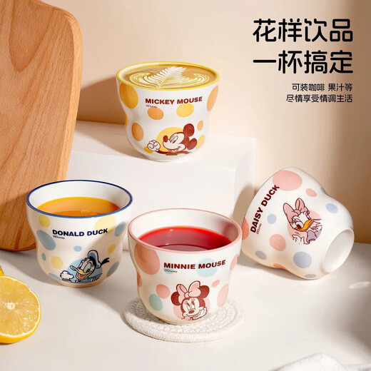 Disney Mickey Minnie Donald Duck Ceramic Bowl Mug Good-looking Girl Cute Water Cup Children's Milk Minnie Shuyue Ceramic Cup 1 piece 300ML