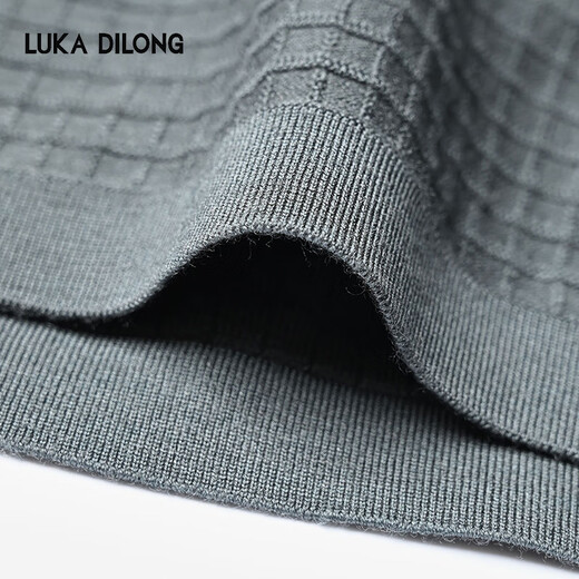 Luca Dillon contains golden wool, soft wool, elastic and antibacterial business long-sleeved men's wool sweater, round neck T-shirt, dark gray S 46