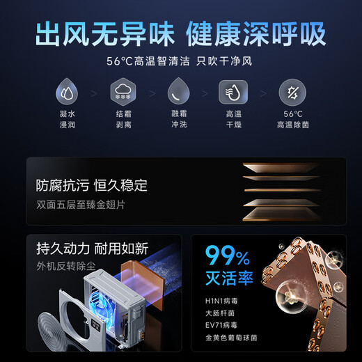 Hualing air conditioner 1.5 hp, new level of energy efficiency, household air conditioner hang-up, variable frequency intelligent heating and cooling air conditioner, 20% national subsidy for home appliances, super power saving, large 1.5 hp 35HA1-P