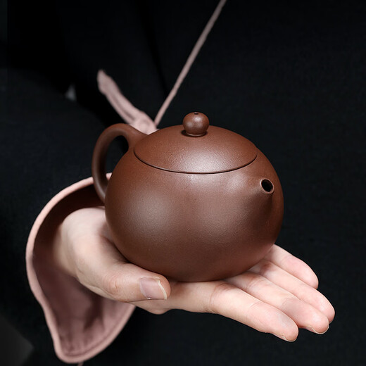 Zanghu Tianxia Authentic Yixing Purple Clay Pot Purely Handmade Original Mineral Purple Clay Xishi Pot Household Chinese Purple Clay Kung Fu Tea Set Teapot Xishi Pot 220ml
