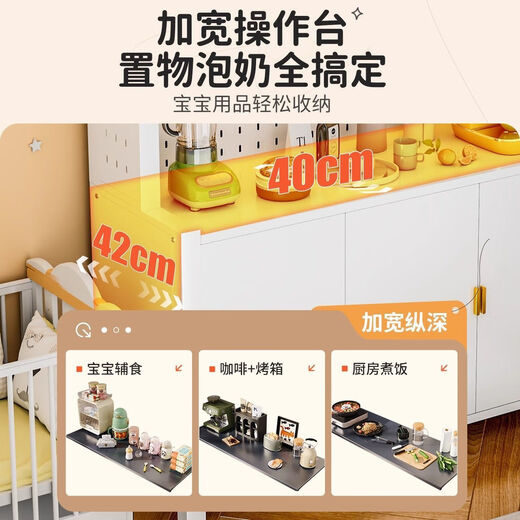 Kashiman National Baby Feeding Table Shelf Baby Products Storage Cabinet Home Floor-standing Milk Powder Storage Sideboard Subsidy White 6-layer Length 120 Depth 42 Height 188cm Length, Width and Height (user self-installation) Strongly recommended to choose