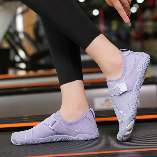 Digelon indoor fitness sneakers for women, soft sole, non-slip, exercise, yoga, Pilates, dancing, home skipping rope, 1001 purple 38