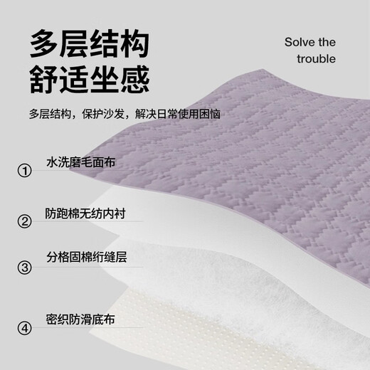 Lange 2025 new sofa cushion set, seat cushion, non-slip, full-cover leather cover, backrest cover, cloth towel, customized for all seasons, Dolphin Bay - blue, soft and comfortable, 90cm*160cm (double seat/concubine seat can be used)