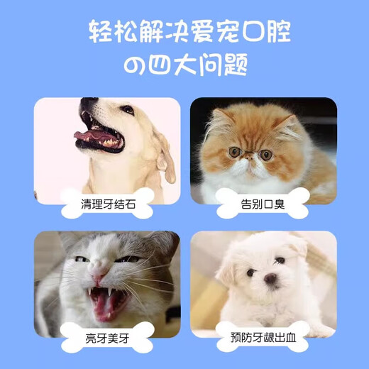 Pet toothpaste set for dogs and cats, special for bad breath removal and edible toothbrush care supplies for large and small dogs. Pet toothpaste - Beef flavor 70g - 1 box. No Specifications