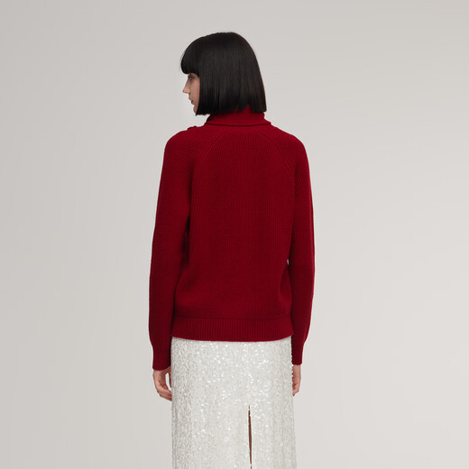 Gloria red sweater for women, great-looking autumn and winter wear, niche lazy top 1ESC5J280 53R pepper red S