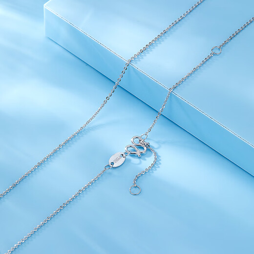Luxury beads PT950 platinum zero chain, fashionable and versatile sparkling O platinum necklace for your girlfriend 2.38g-45cm