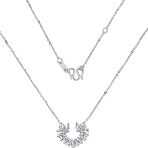 Laofu gold platinum necklace pt950 winding love platinum necklace women's birthday and Valentine's Day gift for girlfriend and wife, about 4.28g