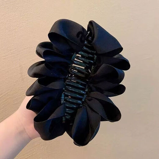 High-end temperament retro fluffy satin cloud bubble clip women's small hair clip back head hair accessories Cloud bubble clip large size about 13cm 1 piece