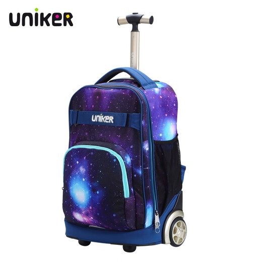 Uniker Trolley Schoolbag Женская средняя школа рюкзак мужской корейский стиль мода Тренд Транс путешествия Большой способность багажная сумка BBK 11137A