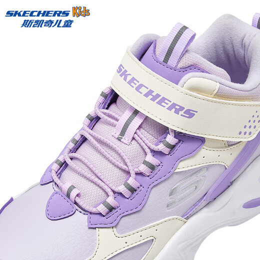 Skechers children's autumn and winter velvet warm cotton shoes for boys and girls sports non-slip middle and large children's boots 319250L WLPR/WLPR 30